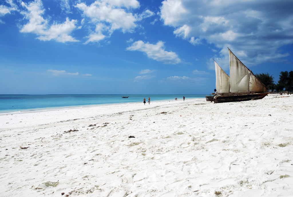 Nungwi beach near the MedoPolo medical internship location in Zanzibar
